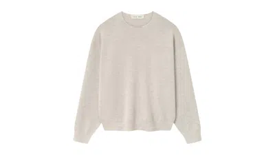 Pre-owned Fear Of God Men's  Essentials Merino Crewneck Sweatshirt Sweater In Heather Stone In Gray