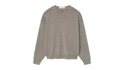 Pre-owned Fear Of God Men's  Essentials Merino Crewneck Sweatshirt Sweater In Homestead Heather In Purple