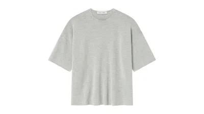 Pre-owned Fear Of God Men's  Essentials Merino Short Sleeve Tee Shirt In Concrete Heather