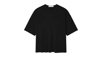 Pre-owned Fear Of God Men's  Essentials Merino Short Sleeve Tee Shirt In Jet Black