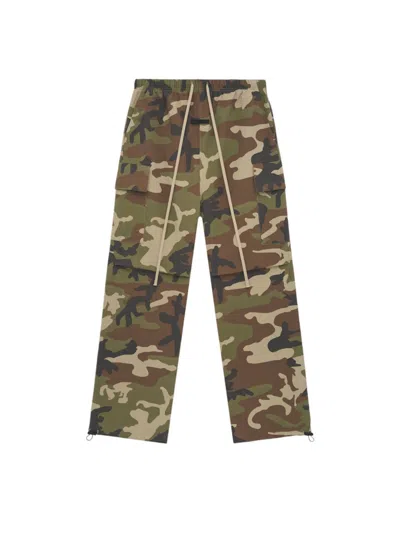Pre-owned Fear Of God Men's  Essentials Military Nylon Field Pant In Woodland Camo