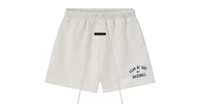 Pre-owned Fear Of God Men's  Essentials Mlb Classic Sweatshort In Heather Oatmeal In Brown