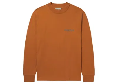Pre-owned Fear Of God Men's  Essentials Mr. Porter Exclusive Appliquéd Logoprint Cottonjersey T-shirt In Brown