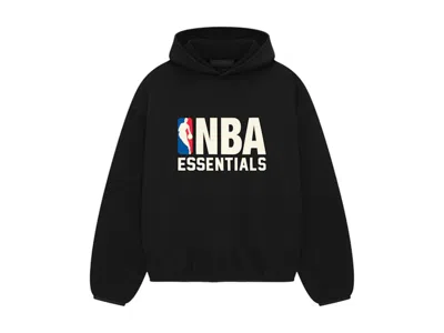 Pre-owned Fear Of God Men's  Essentials Nba Hoodie In Black