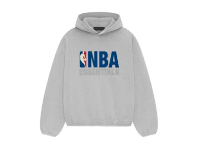 Pre-owned Fear Of God Men's  Essentials Nba Hoodie In Light Heather