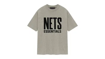 Pre-owned Fear Of God Men's  Essentials Nets Tee Shirt In Warm Heather