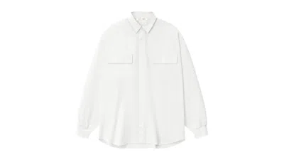 Pre-owned Fear Of God Men's  Essentials Oxford Shirt In Cloud White