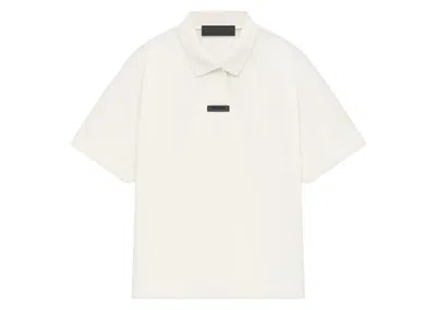 Pre-owned Fear Of God Men's  Essentials Pique Polo Shirt In Shell