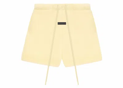 Pre-owned Fear Of God Men's  Essentials Polar Fleece Short In Garden Yellow