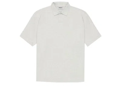 Pre-owned Fear Of God Men's  Essentials Polo Shirt In Light Heather Oatmeal