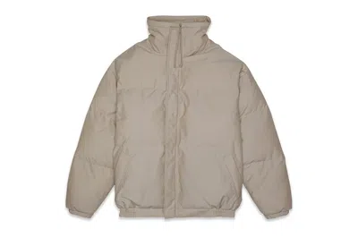 Pre-owned Fear Of God Men's  Essentials Puffer Jacket In Taupe In Brown