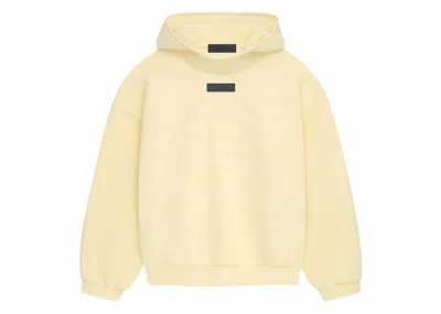 Pre-owned Fear Of God Men's  Essentials Pullover Hoodie In Garden Yellow