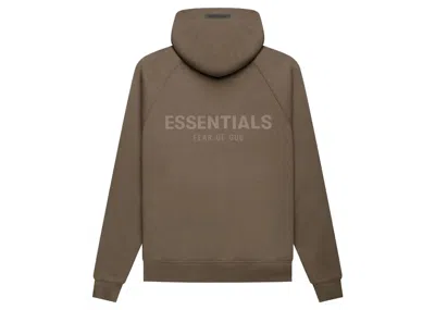 Pre-owned Fear Of God Men's  Essentials Pullover Hoodie In Harvest
