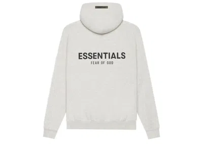 Pre-owned Fear Of God Men's  Essentials Pullover Hoodie In Light Heather Oatmeal