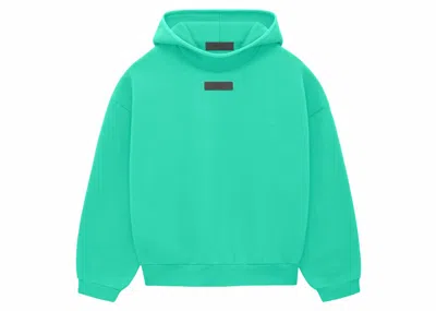 Pre-owned Fear Of God Men's  Essentials Pullover Hoodie In Mint Leaf In Green