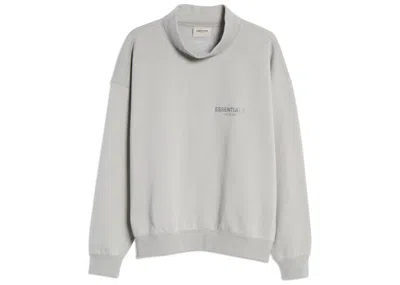 Pre-owned Fear Of God Men's  Essentials Pullover Mockneck In Cement/pebble