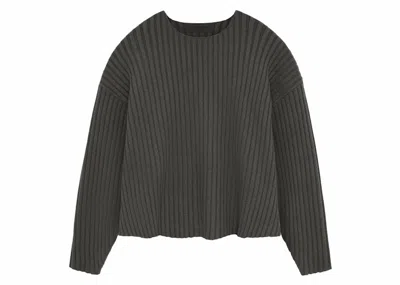Pre-owned Fear Of God Men's  Essentials Raw Neck Sweater In Ink