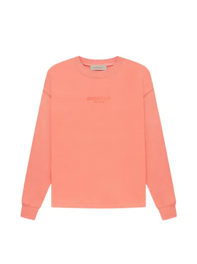 Pre-owned Fear Of God Men's  Essentials Relaxed Crewneck Sweatshirt In Coral