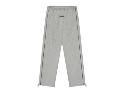 Pre-owned Fear Of God Men's  Essentials Relaxed Fleece Piping Sweatpant In Concrete Heather/black