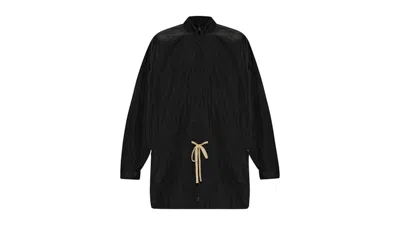 Pre-owned Fear Of God Men's  Essentials Ripstop Mockneck Anorak In Black