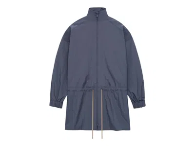 Pre-owned Fear Of God Men's  Essentials Ripstop Mockneck Anorak In Jacket Marine In Blue