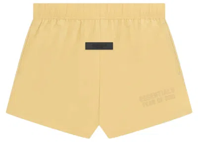 Pre-owned Fear Of God Men's  Essentials Running Nylon Short In Light Tuscan