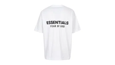 Pre-owned Fear Of God Men's  Essentials Short Sleeve T-shirt In White