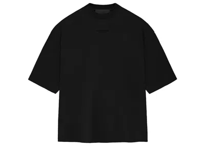 Pre-owned Fear Of God Men's  Essentials Small Logo Tee Shirt In Jet Black