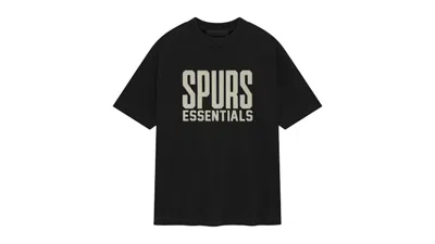 Pre-owned Fear Of God Men's  Essentials Spurs Tee Shirt In Black