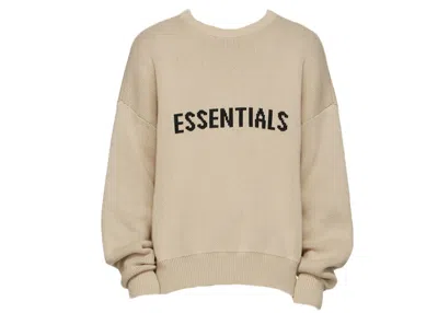 Pre-owned Fear Of God Men's  Essentials Ssense Exclusive Pullover Sweater In Linen