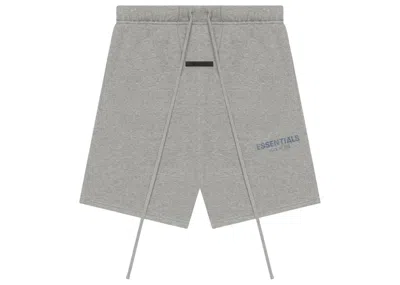 Pre-owned Fear Of God Men's  Essentials Sweatshort In Dark Heather Oatmeal In Brown