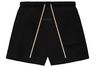 Pre-owned Fear Of God Men's  Essentials Sweatshort In Jet Black