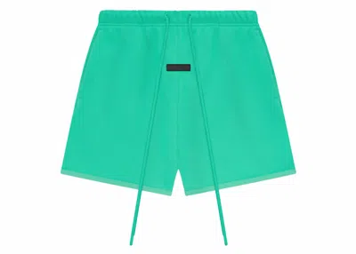 Pre-owned Fear Of God Men's  Essentials Sweatshort In Mint Leaf In Green