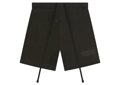 Pre-owned Fear Of God Men's  Essentials Sweatshort In Off Black