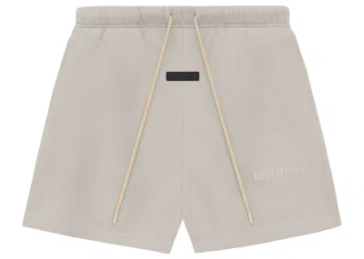 Pre-owned Fear Of God Men's  Essentials Sweatshort In Silver Cloud