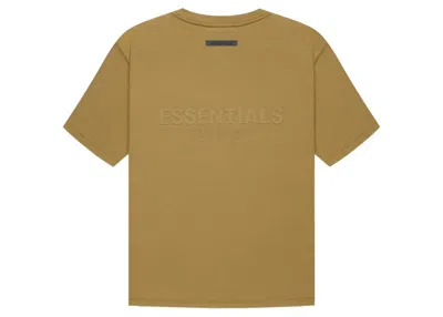 Pre-owned Fear Of God Men's  Essentials T-shirt In Amber
