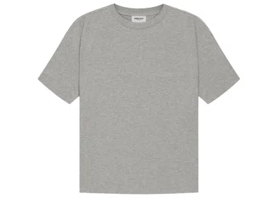 Pre-owned Fear Of God Men's  Essentials T-shirt In Dark Heather Oatmeal