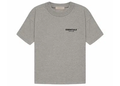 Pre-owned Fear Of God Men's  Essentials T-shirt (ss22) In Dark Oatmeal