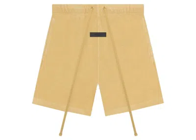 Pre-owned Fear Of God Men's  Essentials Terry Short In Light Tuscan In Brown