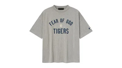Pre-owned Fear Of God Men's  Essentials Tigers 90's Tee Shirt In Concrete Heather