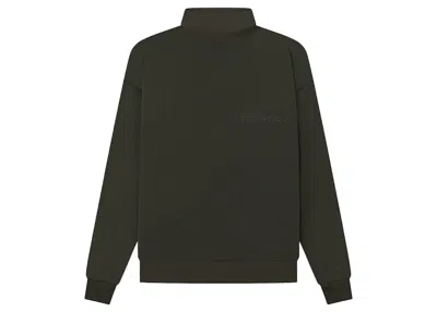 Pre-owned Fear Of God Men's  Essentials Turtleneck In Off Black