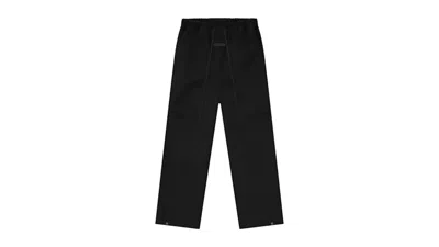 Pre-owned Fear Of God Men's  Essentials Twill Work Pant In Jet Black