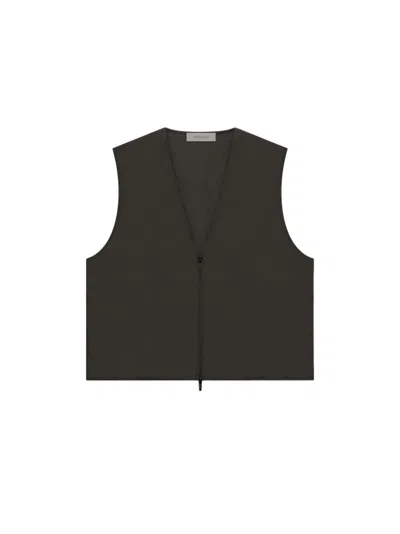 Pre-owned Fear Of God Men's  Essentials Vest In Off Black