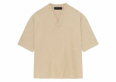 Pre-owned Fear Of God Men's  Essentials Vneck In Gold Heather