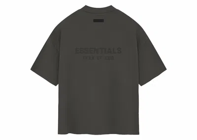 Pre-owned Fear Of God Men's  Essentials Vneck Tee Shirt In Ink