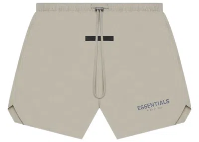 Pre-owned Fear Of God Men's  Essentials Volley Short In Moss In Green