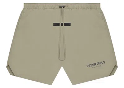 Pre-owned Fear Of God Men's  Essentials Volley Short In Pistachio In Green