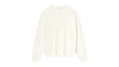 Pre-owned Fear Of God Men's  Essentials Waffle Crewneck Sweatshirt Sweater In Cloud White