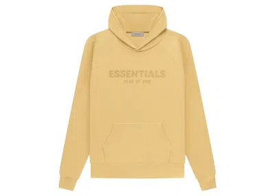Pre-owned Fear Of God Men's  Essentials Waffle Raglan Hoodie In Light Tuscan