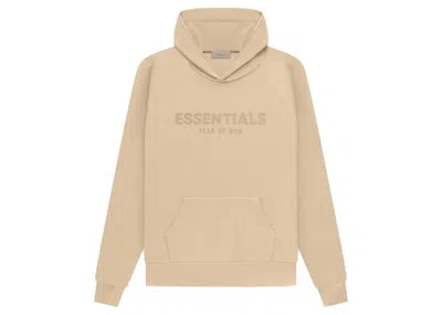 Pre-owned Fear Of God Men's  Essentials Waffle Raglan Hoodie In Sand